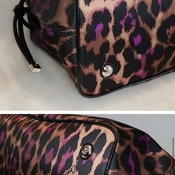 Coach HTF Ocelot Leopard Crystal Carry All Tote - Picture 4 of 10